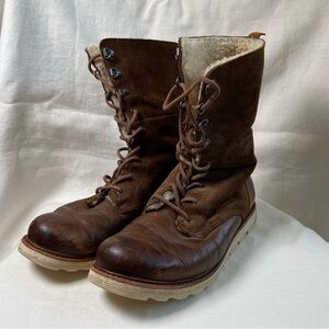 Sorel Brown Suede & Leather Lace-Up Winter Boots